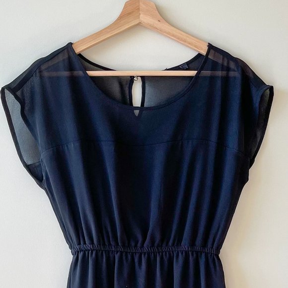 Forever 21 Little Black Mini Dress Lace Lined - Picture 2 of 5